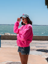 SUDADERA STAR LEOPARDO ROSA FLÚOR