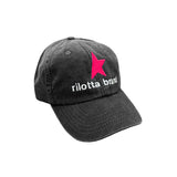 GORRA GRIS ANTRACITA MEDIA ESTRELLA  ROSA FLÚOR