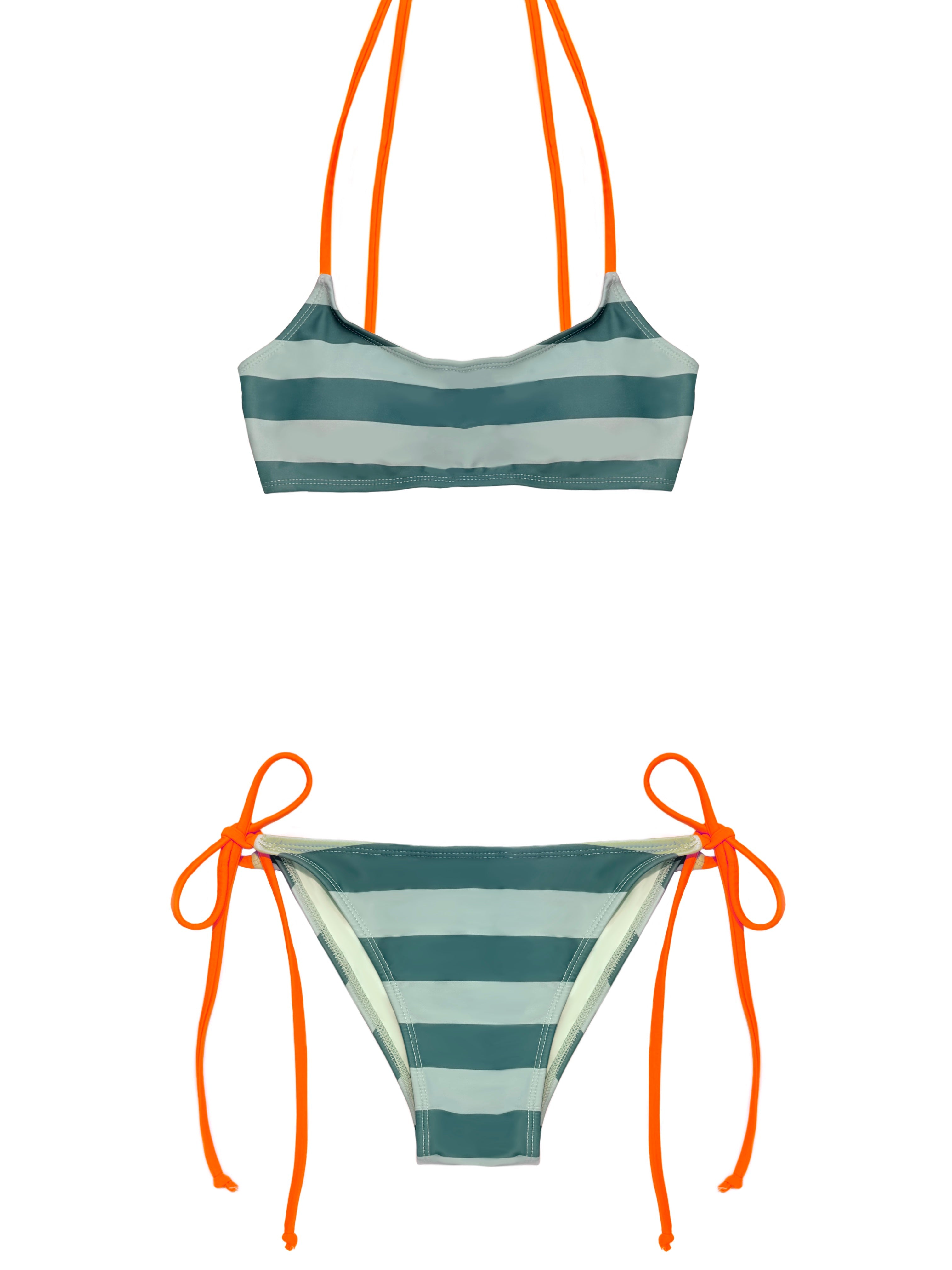 BIKINI CAPRI VERDE RAYAS