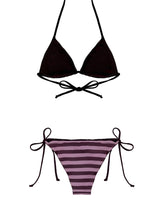 BIKINI PORTO REVERSIBLE RAYAS ROSA / BOURDEOS