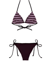 BIKINI PORTO REVERSIBLE RAYAS ROSA / BOURDEOS