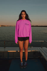 SUDADERA ROSA FLÚOR TACHAS NEGRA